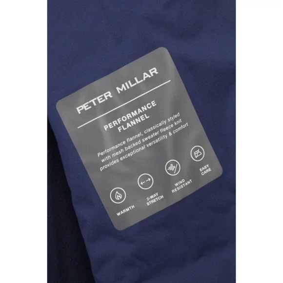 Peter Millar Vest Mens Navy Blue Fuse Elite Flannel Hybrid Performance XXL Plaid - Picture 10 of 16